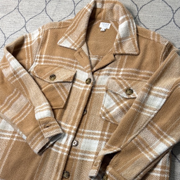 Time and Tru Brown Plaid Jacket - Picture 4 of 6